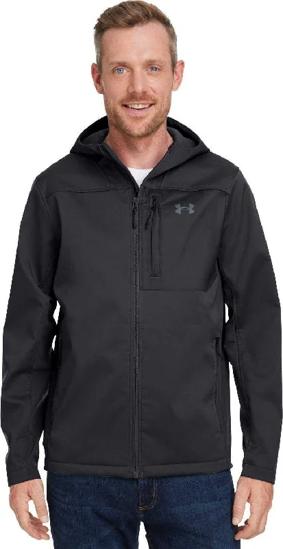 Under Armour 1371587 Men's Cgi Shield 2.0 Hooded Jacket - Black Pitch Gray