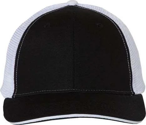 Valucap S102 Sandwich Trucker Cap - Black White