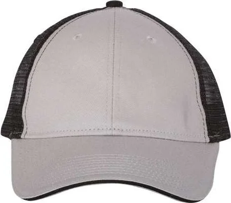 Valucap S102 Sandwich Trucker Cap - Grey Black