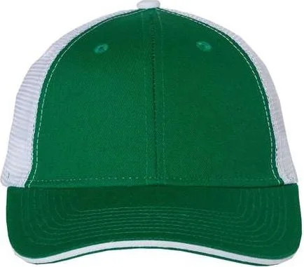 Valucap S102 Sandwich Trucker Cap - Kelly White