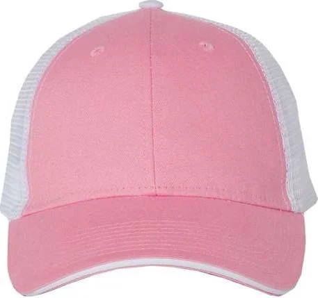 Valucap S102 Sandwich Trucker Cap - Pink White