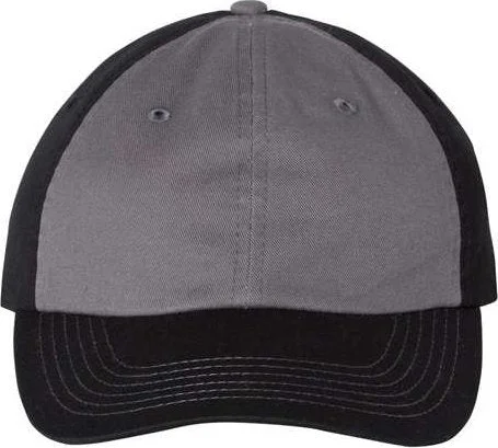 Valucap VC300A Adult Bio-Washed Classic Dads Cap - Charcoal Black