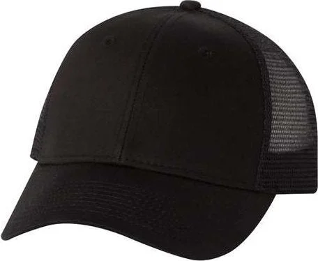 Valucap VC400 Mesh-Back Trucker Cap - Black