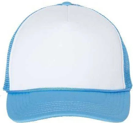 Valucap VC700 Foam Mesh-Back Trucker Cap - White Baby Blue