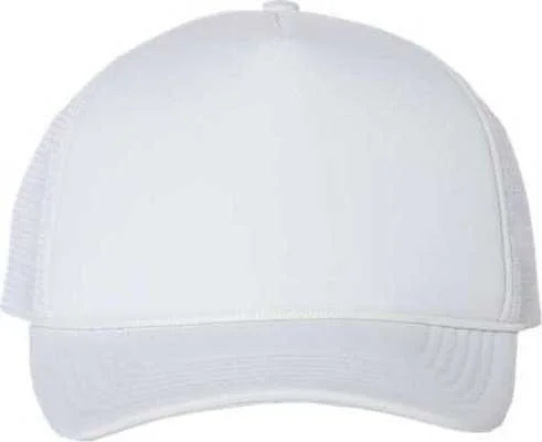 Valucap VC700 Foam Mesh-Back Trucker Cap - White White