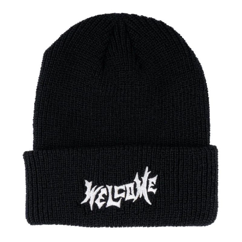 Vampire Embroidered Beanie - Black