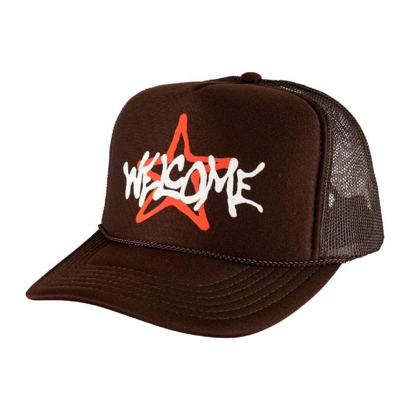 Vega Puff Print Trucker Hat - Brown