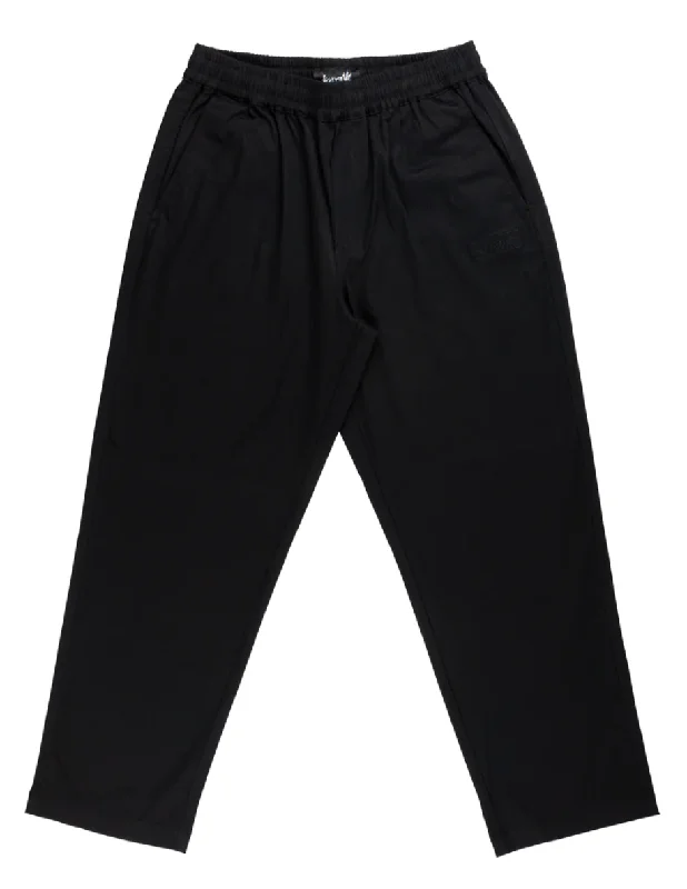 Welcome Skateboards - PRINCIPAL ELASTIC WAIST TWILL PANT - BLACK