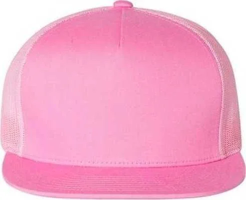 Yupoong 6006 Five-Panel Classic Trucker Cap - Pink