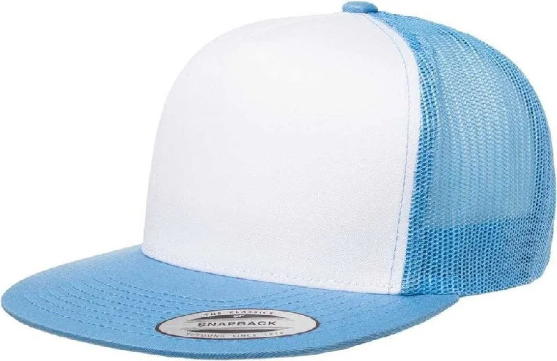 Yupoong 6006W Classics Trucker Cap White Front - Columbia Blue White