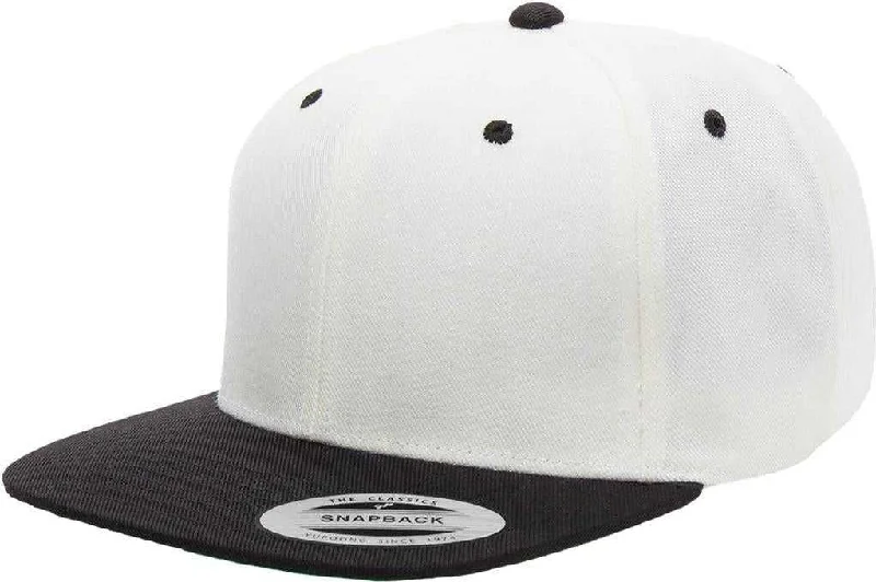 Yupoong 6089MT Classics Premium Snapback Cap 2-Tone - Natural Black