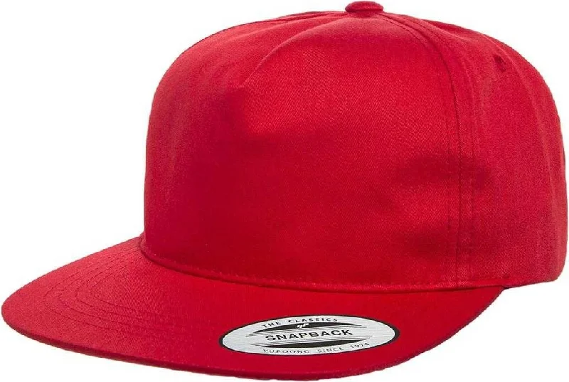 Yupoong 6502 Classics Unstructured 5- Panel Snapback Cap - Red