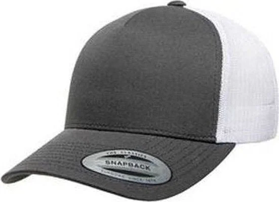 Yupoong 6506 Adult 5-Panel Retro Trucker Cap - Charcoal White