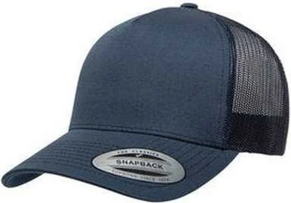 Yupoong 6506 Adult 5-Panel Retro Trucker Cap - Navy