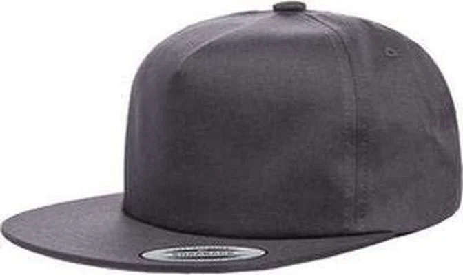 Yupoong Y6502 Adult Unstructured 5-Panel Snapback Cap - Charcoal