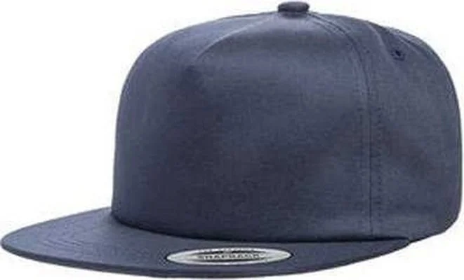 Yupoong Y6502 Adult Unstructured 5-Panel Snapback Cap - Navy