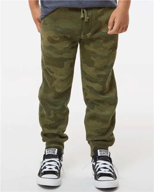 Independent Trading Co PRM16PNT Youth Lightweight Special Blend Sweatpants - Forest Camo Heather